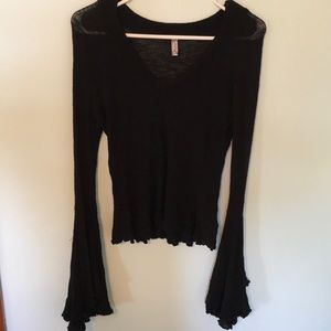 Free People Flared Sleeve Sweater